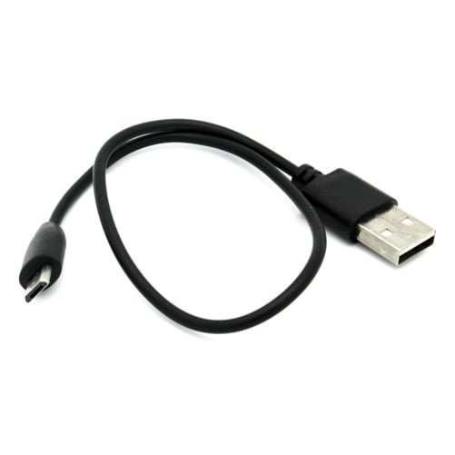 Short 1ft MicroUSB Cable for Kobo Aura H20 High Speed Charging. Black/30cm/12 